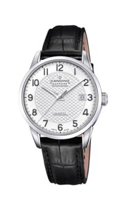 Candino Uhr Für Herren C4712/A Couple Classic Silber Edelstahl Case SchwarzLeder Band von Candino