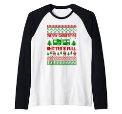 Merry Christmas Shitter's Full Sweater Muster Raglan von Candis Raechelle Designs