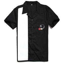 Candow Look Men Cotton Embroidery Two Tone Shirts Black&White Ball von Candow Look