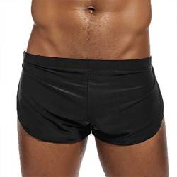 Candy101 Boxershorts Herren Sexy Retroshorts mit Seitenschlitz Boxer Shorts Pant Einfarbig Höschen Elastisch Männer Unterwäsche von Candy101