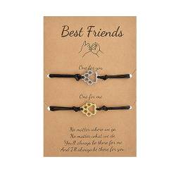 Candyfancy BFF Armbänder für 2 Freundschaft Armbänder Freundschaftsarmband Katzenpfoten Armband Set Geschenk für Beste Freundin Mädchen Damen von Candyfancy