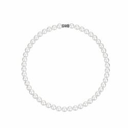 Candyfancy Perlenkette Herren Perlen Kette Weiße Runde Simulierte Glasperlen Kette, 45cm Halskette Perlen Weiß für Männer Damen Frauen und Mädchen Valentinstag Geburtstag Geschenke,Weiße Perlen 10mm von Candyfancy