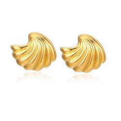 Chunky Ohrringe Gold Hängend Damen Tropfen Ohrringe Knoten Gold Earrings von Candyfancy