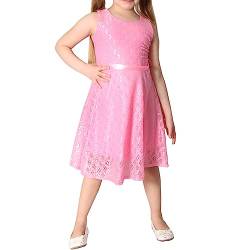 Candygirls Kleid Mädchen Prinzessin Hochzeit Herz Spitze festlich Geburtstag Party Sonntag T202 (as3, Numeric, Numeric_104, Numeric_110, Regular, Pink) von Candygirls