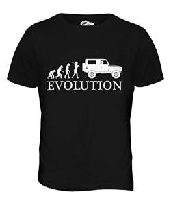 Candymix 4X4 Evolution des Menschen Herren T Shirt, Größe X-Large, Farbe Schwarz von Candymix