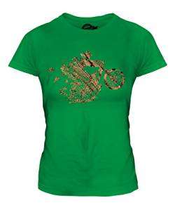 Candymix Dreieckig Mountainbike Damen T Shirt, Größe Medium, Farbe Grün von Candymix