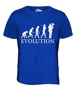 Candymix Euphonium Evolution des Menschen Herren T Shirt, Größe Medium, Farbe Königsblau von Candymix