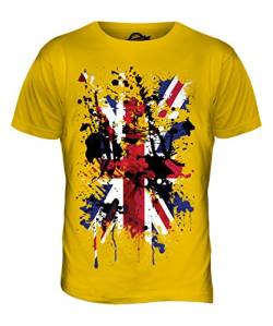 Candymix Großbritannien Abstrakt Flagge Herren T Shirt, Größe 2X-Large, Farbe Dunkelgelb von Candymix