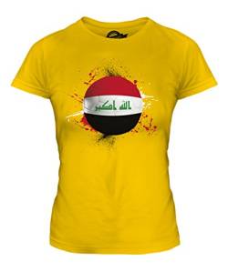Candymix Irak Fußball Damen T Shirt, Größe Medium, Farbe Dunkelgelb von Candymix