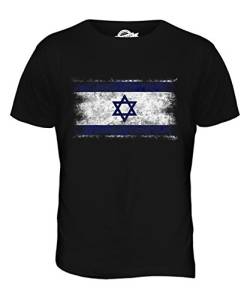 Candymix Israel Weinlese Flagge Herren T Shirt, Größe 2X-Large, Farbe Schwarz von Candymix