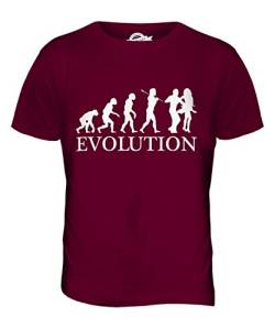 Candymix Salsa Tanzen Evolution des Menschen Herren T Shirt, Größe 2X-Large, Farbe Burgunderrot von Candymix