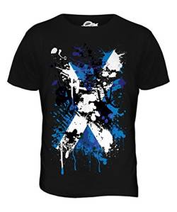 Candymix Schottland Abstrakt Flagge Herren T Shirt, Größe 3X-Large, Farbe Schwarz von Candymix