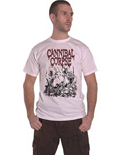 Cannibal Corpse Pile of Skulls T-Shirt weiß L von Cannibal Corpse