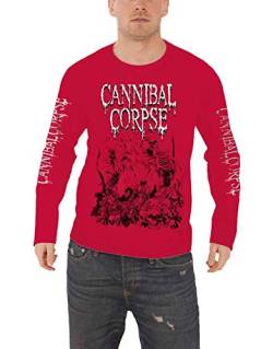 Cannibal Corpse T Shirt Butchered at Birth Nue offiziell Herren Rot Long Sleeve von Cannibal Corpse