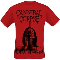 Cannibal Corpse T-Shirt - Code Of Slashers - S bis XXL - für Männer - Größe L - rot  - Lizenziertes Merchandise! von Cannibal Corpse