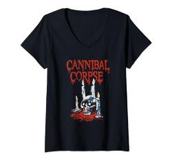Damen Cannibal Corpse – Offizieller Merchandise-Artikel – Ritual Candles T-Shirt mit V-Ausschnitt von Cannibal Corpse