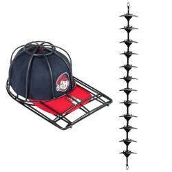 CAPRACK Kappenhalter Basecap Aufbewahrung für Deine Baseball Caps (Schwarz 12 Clips mit Cap Buddy) von Cap Buddy