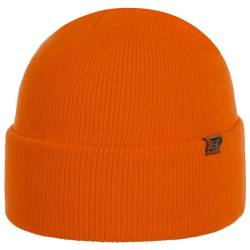 CapUniverse Wind Mütze Beanie - Umschlagmütze - Strickmütze für Herren - Vielseitig & sportlich - Ganzjährig tragbar orange One Size von CapUniverse