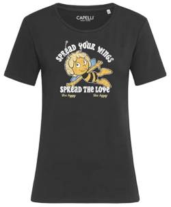 Capelli New York - Biene Maja - Damen T-Shirt XL - Schwarz von Capelli New York
