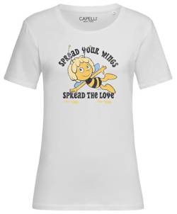 Capelli New York - Biene Maja - Damen T-Shirt XL - Weiß von Capelli New York