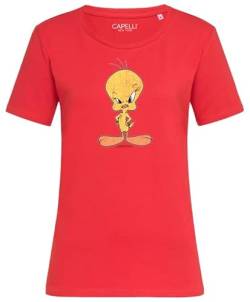 Capelli New York - Looney Tunes Tweety Angry Bird - Damen T-Shirt L - Rot von Capelli New York