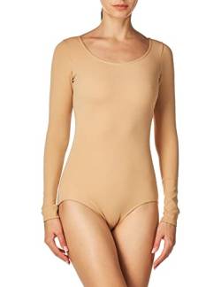 Capezio Damen Langarm-Trikot Gymnastikanzug, Light Suntan, L von Capezio