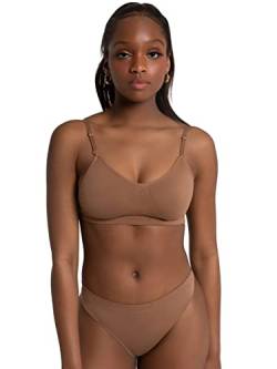 Capezio Damen Seamless Clear Back Bra BH, Mocha, M von Capezio