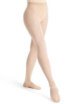 Capezio Damen Ultraweiche Übergangs-Tight mit selbstgestricktem Bund Strumpfhose, Porcelain, S-M von Capezio