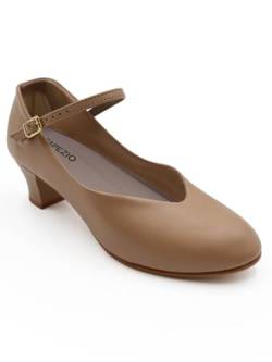 Capezio Women's Jr. Footlight Character Shoe,Caramel,11 M US von Capezio