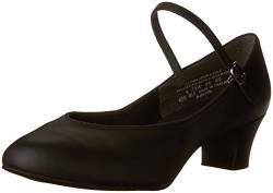 Capezio Women's Suede Sole Jr. Footlight Character Shoe, Black, 7.5 W US von Capezio