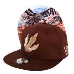 Capiche [99+ VARIATIONEN] Snapback Cap - Kappe - Baseball - Mütze - Herren - Braun - Dinosaurus - prähistorischer Reptil - [PRE-Historic] Argentavis von Capiche