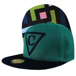 Capiche [99+ VARIATIONEN] Snapback Cap - Kappe - Baseball - Mütze - Herren - Grün - Square - Abstract Art - Geometrisch - [Regular] The Square von Capiche