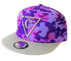 Capiche [99+ VARIATIONEN] Snapback Cap - Kappe - Baseball - Mütze - Herren - Violett - Tarn - Armee - Krieg - [CAMO] Purple Camo von Capiche