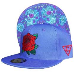 Capiche [99+ VARIATIONEN] Snapback Cap - Kappe - Baseball - Mütze - Kunst - Unisex - Schirm - Männer - Herren - Damen - [DayOfTheDead] - DOTD1 - Violett - Mexiko von Capiche