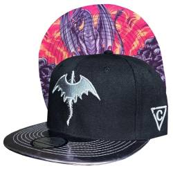 Capiche [99+ VARIATIONEN] Snapback Cap - Kappe - Baseball - Mütze - Kunst - Unisex - Schirm - Männer - Herren - Damen - [Dragon] Black Dragon von Capiche