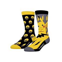 Socken Herren Pokemon, Sportsocken Herren, Pikachu, Anti-Reizung, Gelb/Schwarz/Grau, 39/42 von Capslab