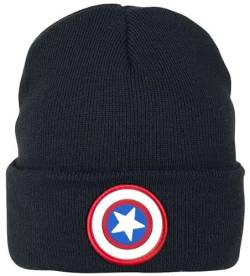 Captain America Logo Unisex Mütze schwarz one Size 100% Polyacryl Fan-Merch, Filme, Superhelden von Captain America