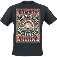 Captain America - Marvel T-Shirt - Flourish Shield - M bis XXL - für Männer - Größe L - schwarz  - Lizenzierter Fanartikel von Captain America