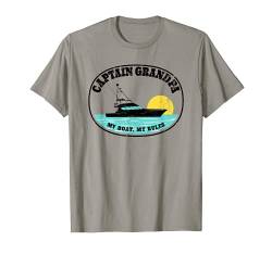 Herren Captain Grandpa My Boat My Rules Yacht Boots-Liebhaber Retro T-Shirt von Captain Grandpa Apparel and Gifts