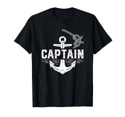 Kapitän Schiff Boot Segler Bootsbesitzer T-Shirt von Captain Kapitänin Bootsführerschein Crew