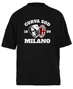 Curva Sud Milano Schwarz Baggy T-Shirt Unisex Black Baggy Tee Unisex von Capzy