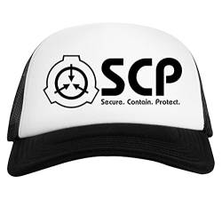 SCP Secure Contain Protect Weiß Schwarz Unisex Baseball Cap White Black Unisex von Capzy