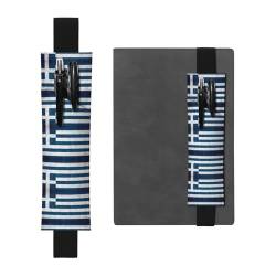 Vielseitiger verstellbarer Stifthalter aus Leder mit griechischer Flagge, perfektes Gummiband für Tagebücher von CarXs
