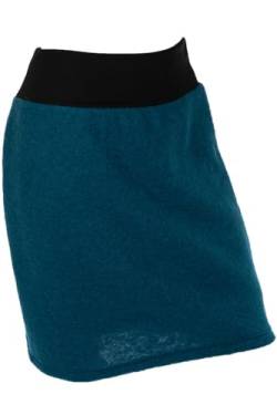 Woll-Rock Damen Kurz Stretch-Bund Winter Petrol Bleistiftrock Knielang 40 42 von Cara Mia