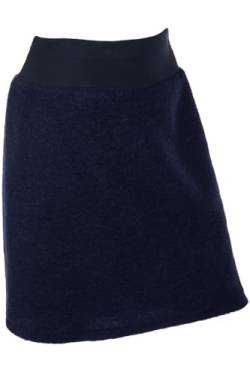 Woll-Rock Damen Kurz Stretsch-Bund Winter Blau 40 42 von Cara Mia