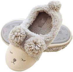 Caramella Bubble Fox Fleece Hausschuhe Winter Wolle Furry Plüsch Indoor/Outdoor Hausschuhe, dunkelgrau, 40/40.5 EU von Caramella Bubble