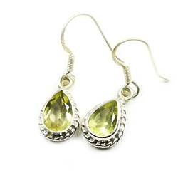 caratyogi Designer Fashion Jewelry Frauen Peridot Stein Silber Ohrringe 1 Paar Schmuck von CaratYogi