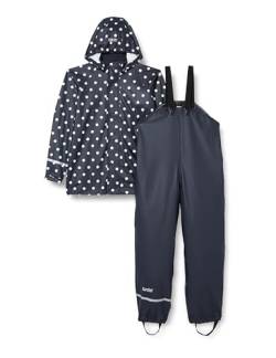 CareTec Baby und Kinder Regenjacke und Regenhose im Set, Dark Navy (778), 128 von CareTec