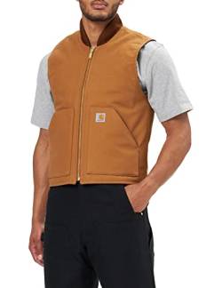 Carhartt, Herren, Lockere, isolierte Weste aus festem Segelleinen mit geripptem Kragen, Carhartt® Braun, XXL von Carhartt