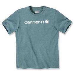 Carhartt, Herren, Lockeres, schweres, kurzärmliges T-Shirt mit Logo-Grafik, Sea Pine Heather, L von Carhartt